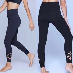 Athleta Sublime Navy Blue High Rise 7/8 Length Leggings Size XS